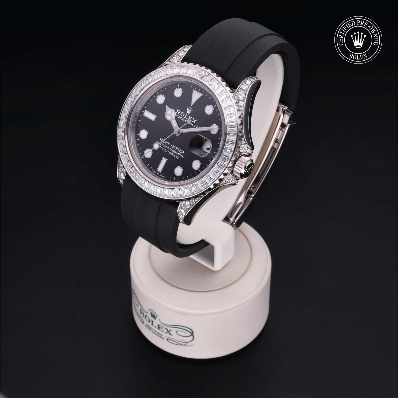 Rolex Certified Pre-owned Yacht-Master M226679TBR-0003 front on black background