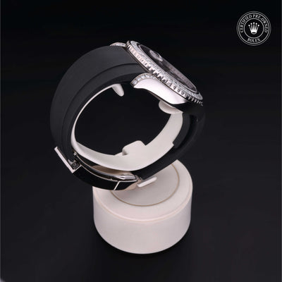 Rolex Certified Pre-owned Yacht-Master M226679TBR-0003 front on black background