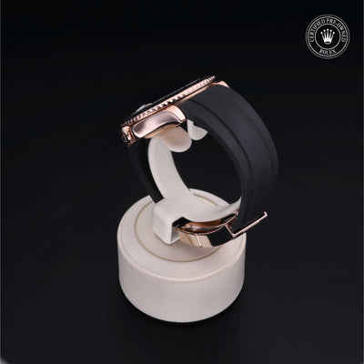 Rolex Certified Pre-owned Yacht-Master M268655-0002 front on black background