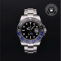 Rolex Certified Pre-owned GMT M126710BLNR-0003 front on black background
