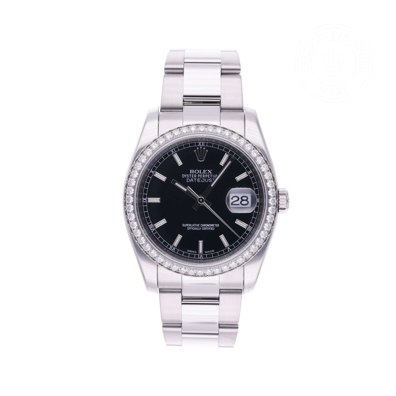 Rolex Certified Pre-owned Datejust M116244-0007 front on white background