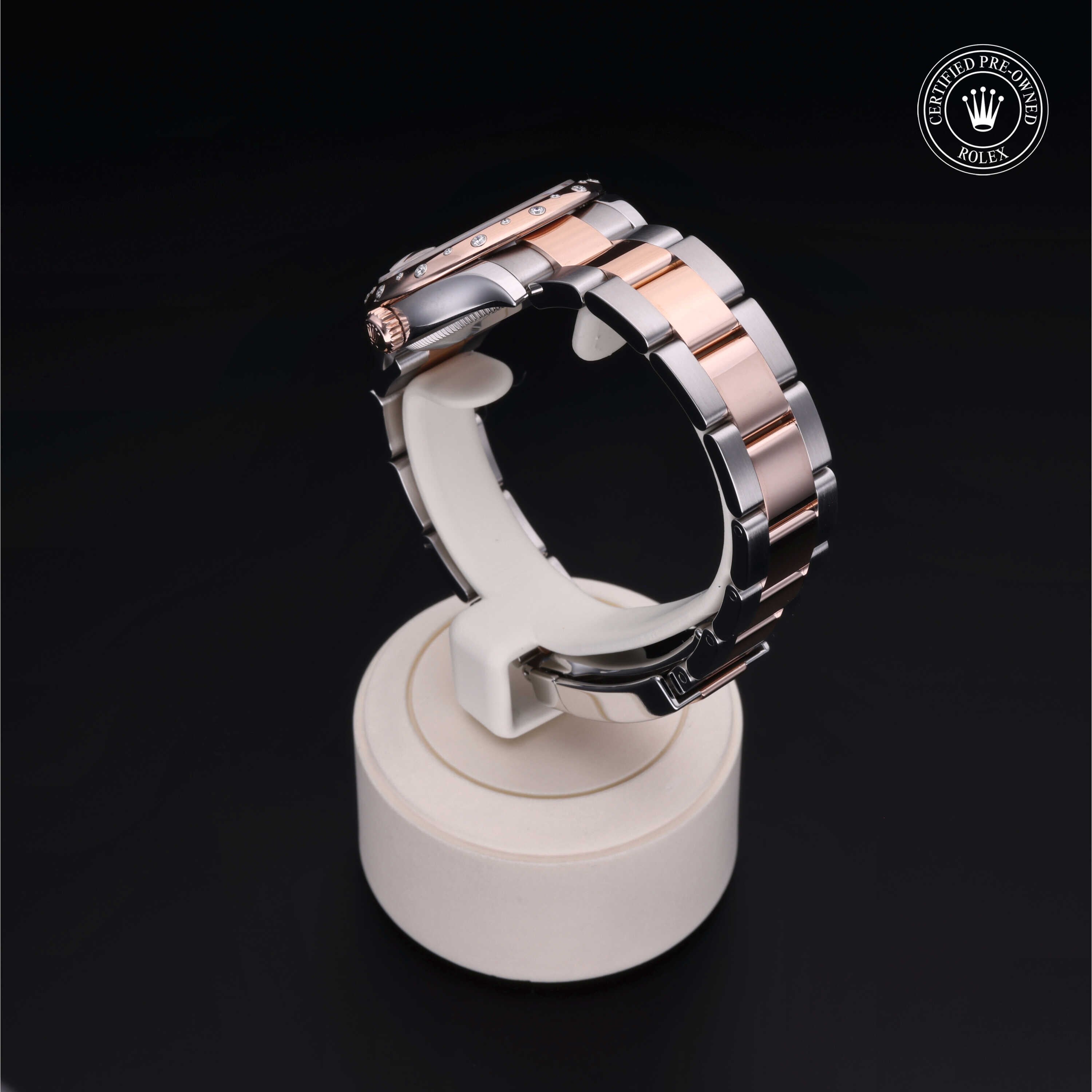 Rolex Certified Pre-owned Lady Datejust M278341RBR-0005 front on black background