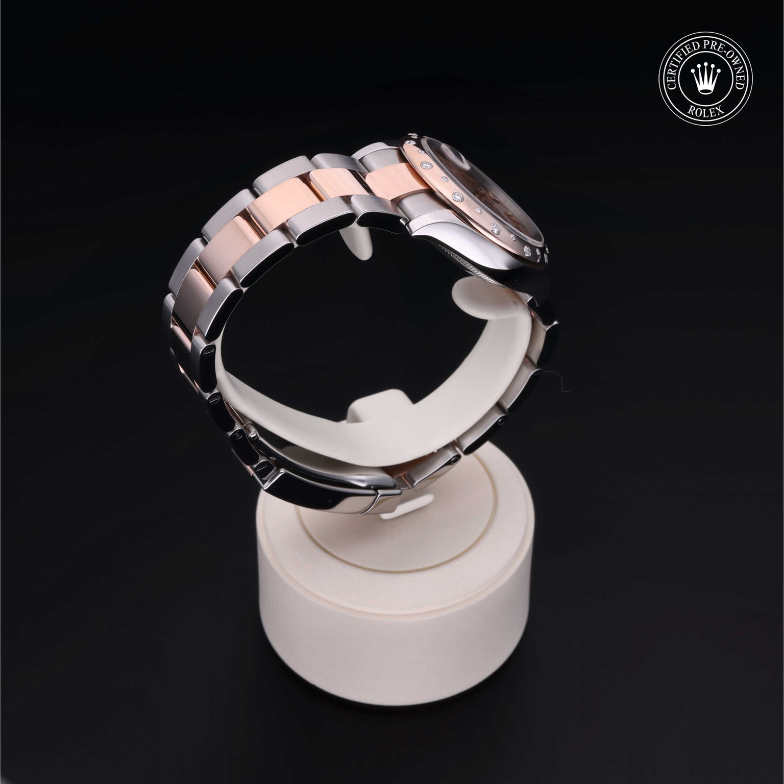 Rolex Certified Pre-owned Lady Datejust M278341RBR-0005 front on black background