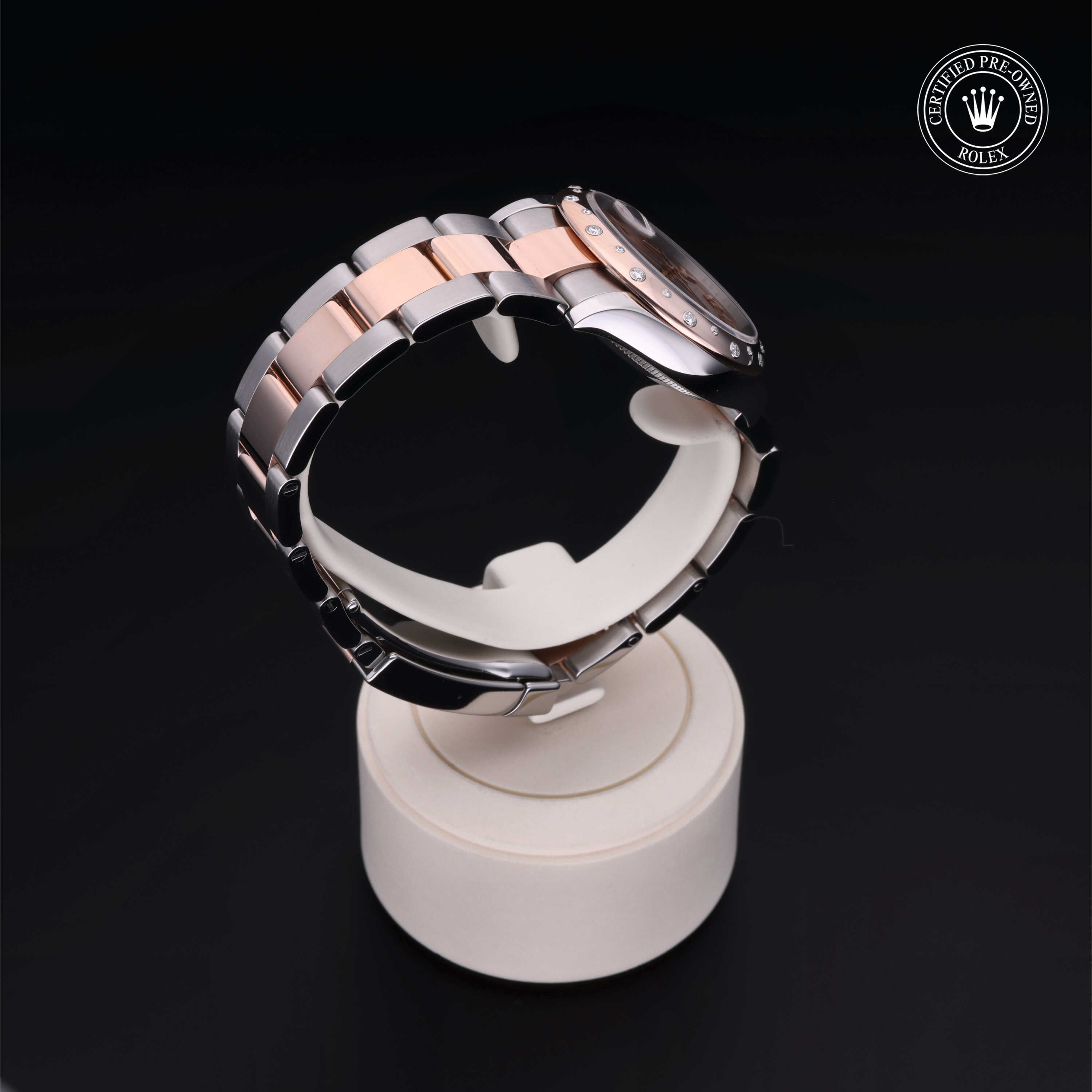 Rolex Certified Pre-owned Lady Datejust M278341RBR-0005 front on black background