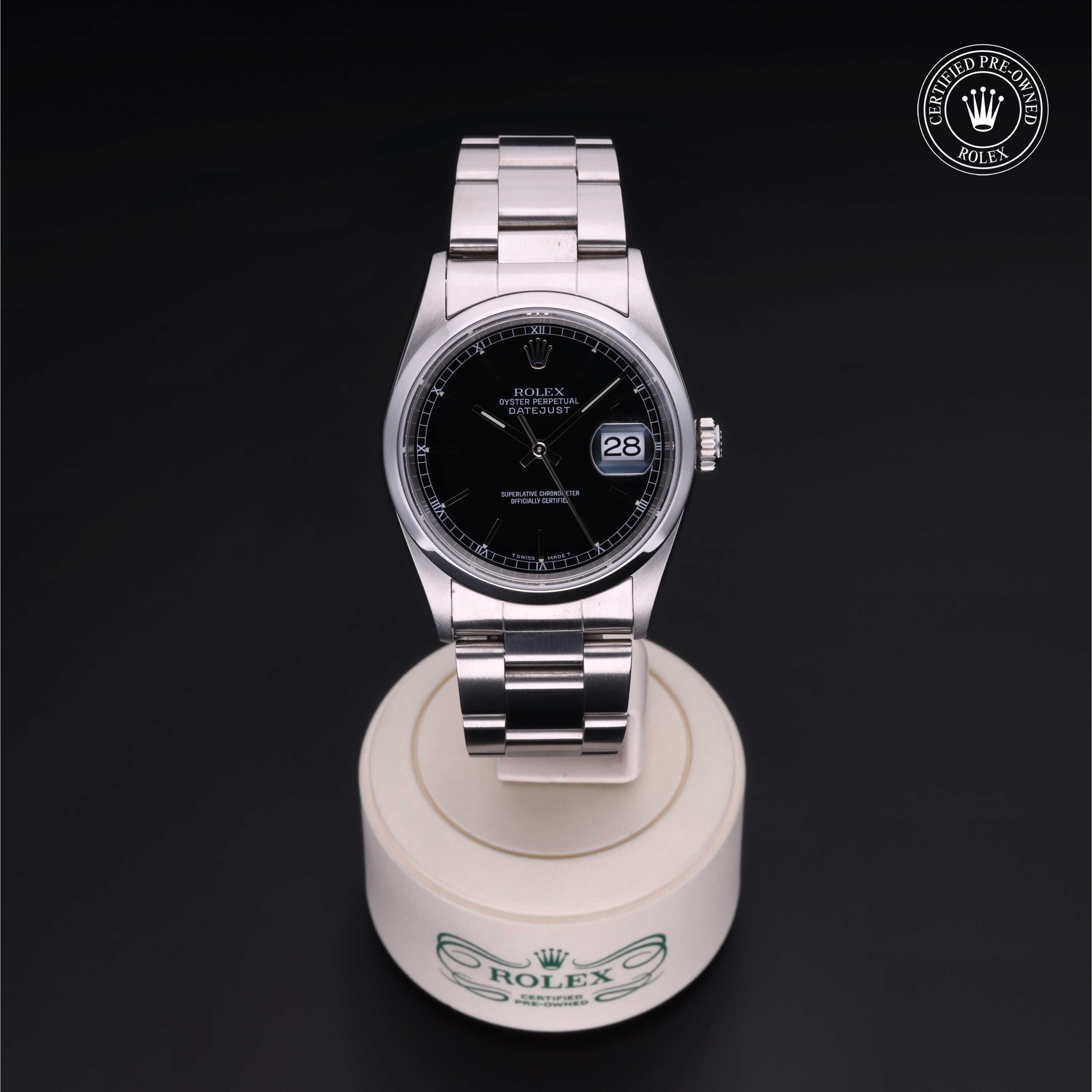 Rolex CPO Datejust M16200 front on white background