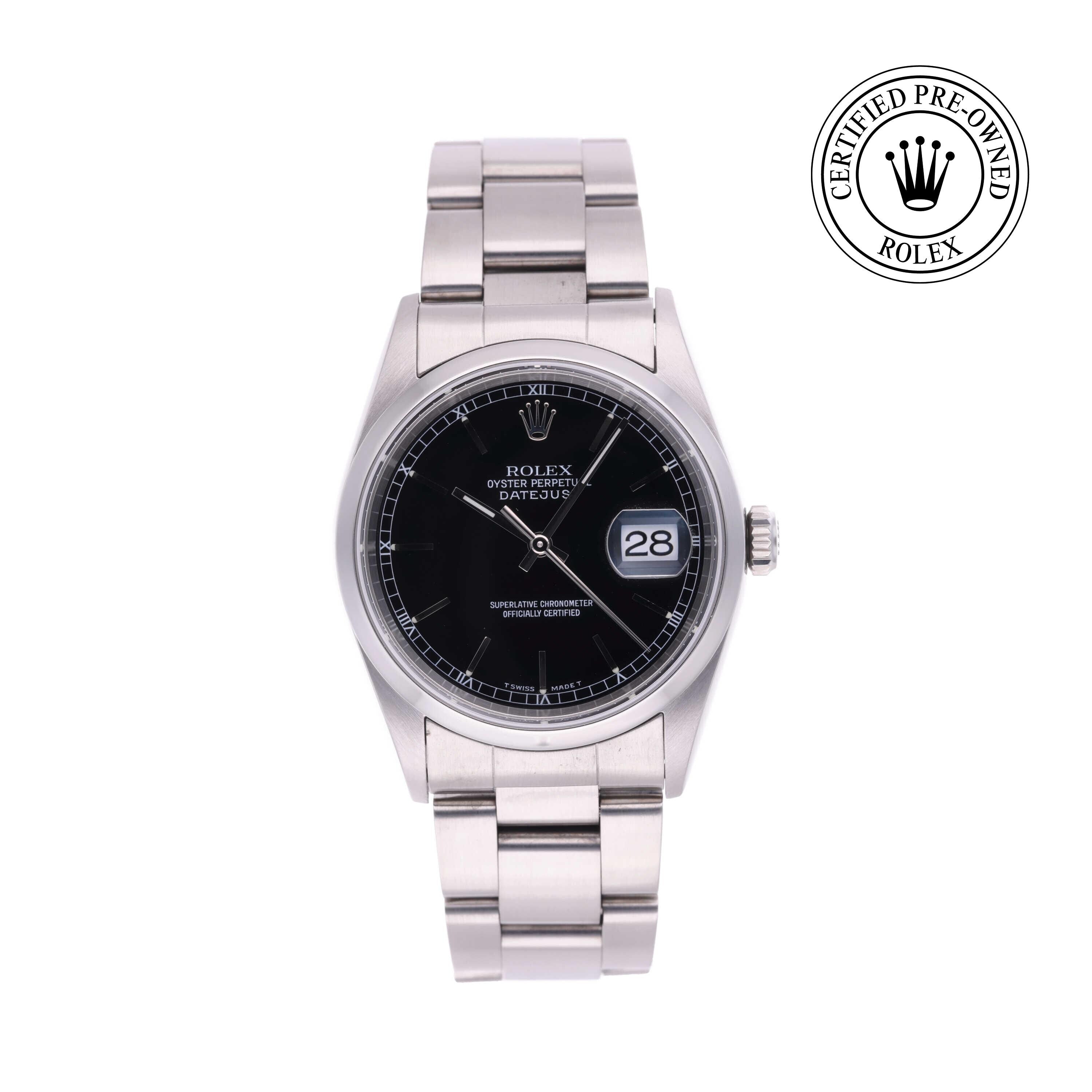 Rolex CPO Datejust M16200 front on white background