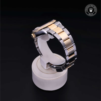 Rolex Certified Pre-owned Datejust M126233-0016 front on black background