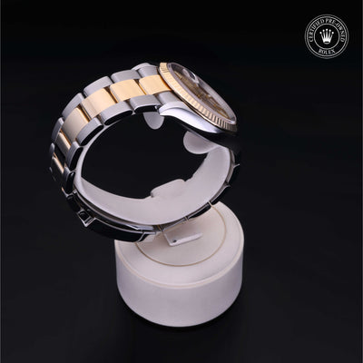 Rolex Certified Pre-owned Datejust M126233-0016 front on black background