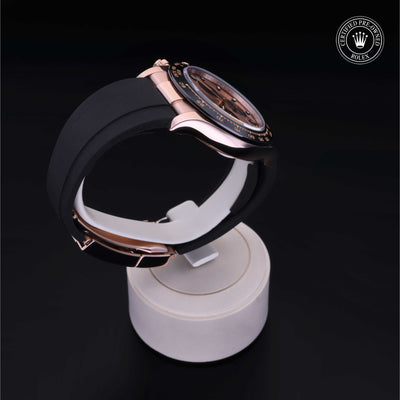 Rolex Certified Pre-owned Daytona M116515LN-0013 front on black background