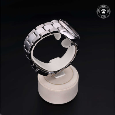 Rolex Certified Pre-owned Lady Datejust M178344-0012 front on black background