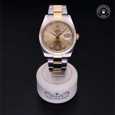 Rolex CPO Datejust M126333 front on white background