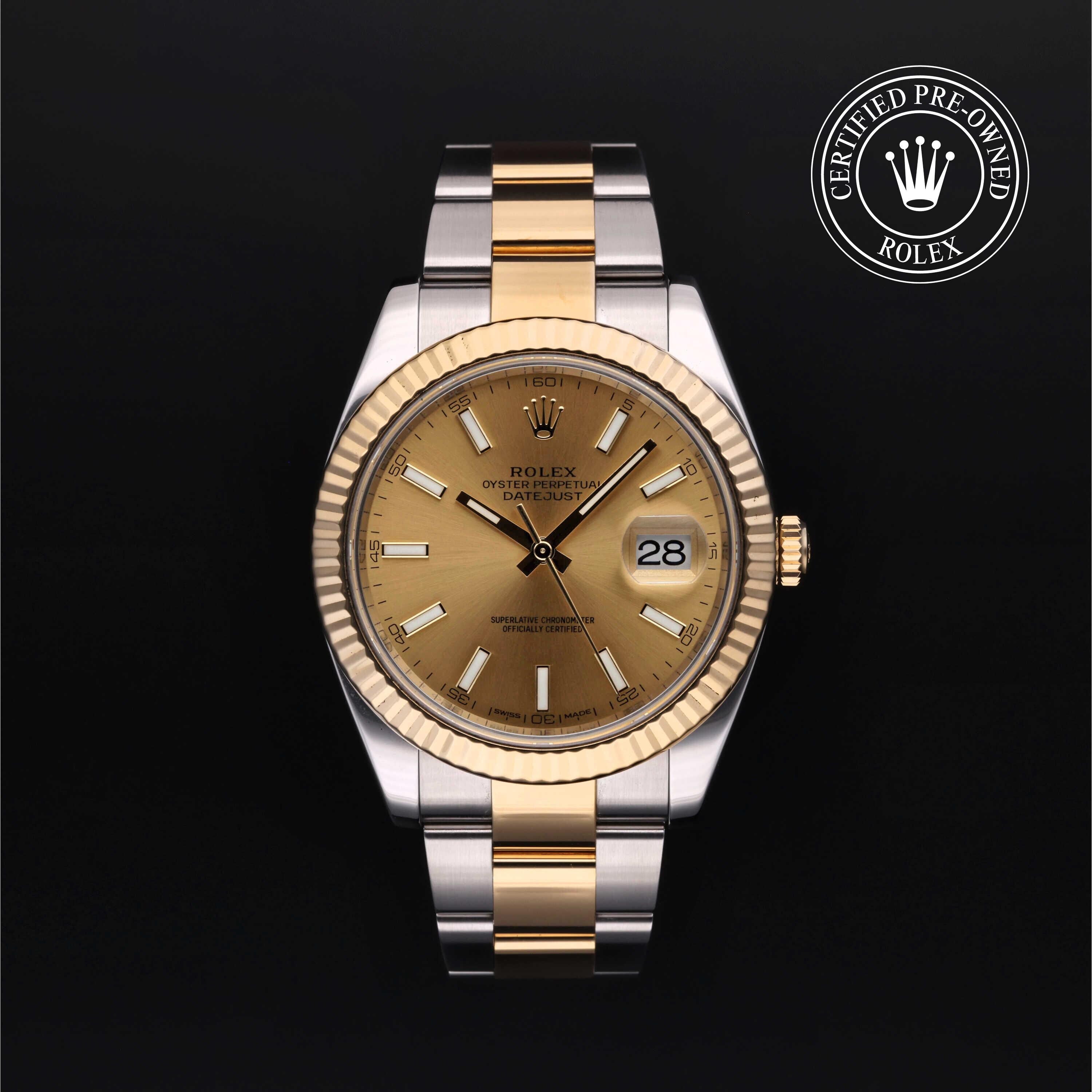 Rolex CPO Datejust M126333 front on white background