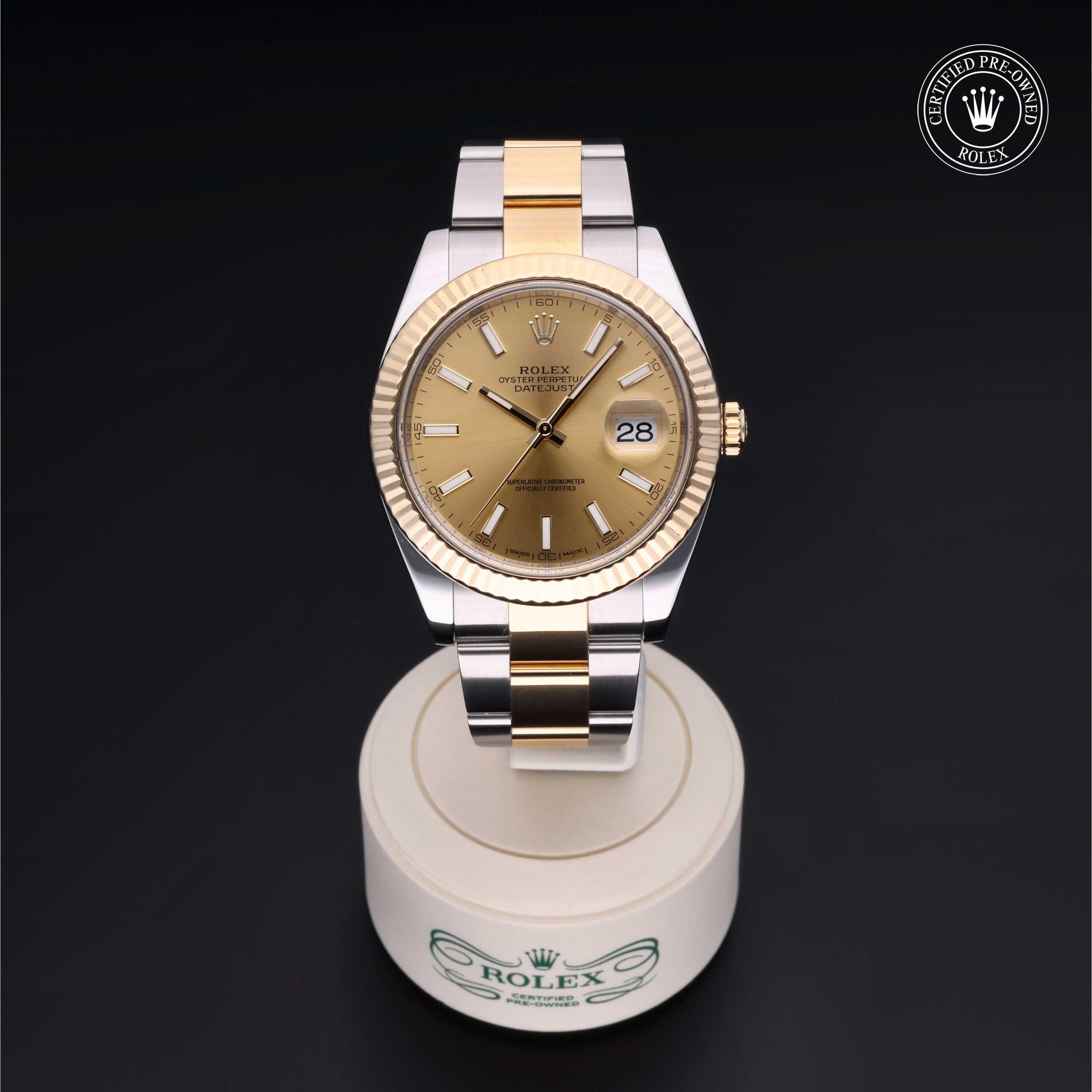 Rolex CPO Datejust M126333 front on white background