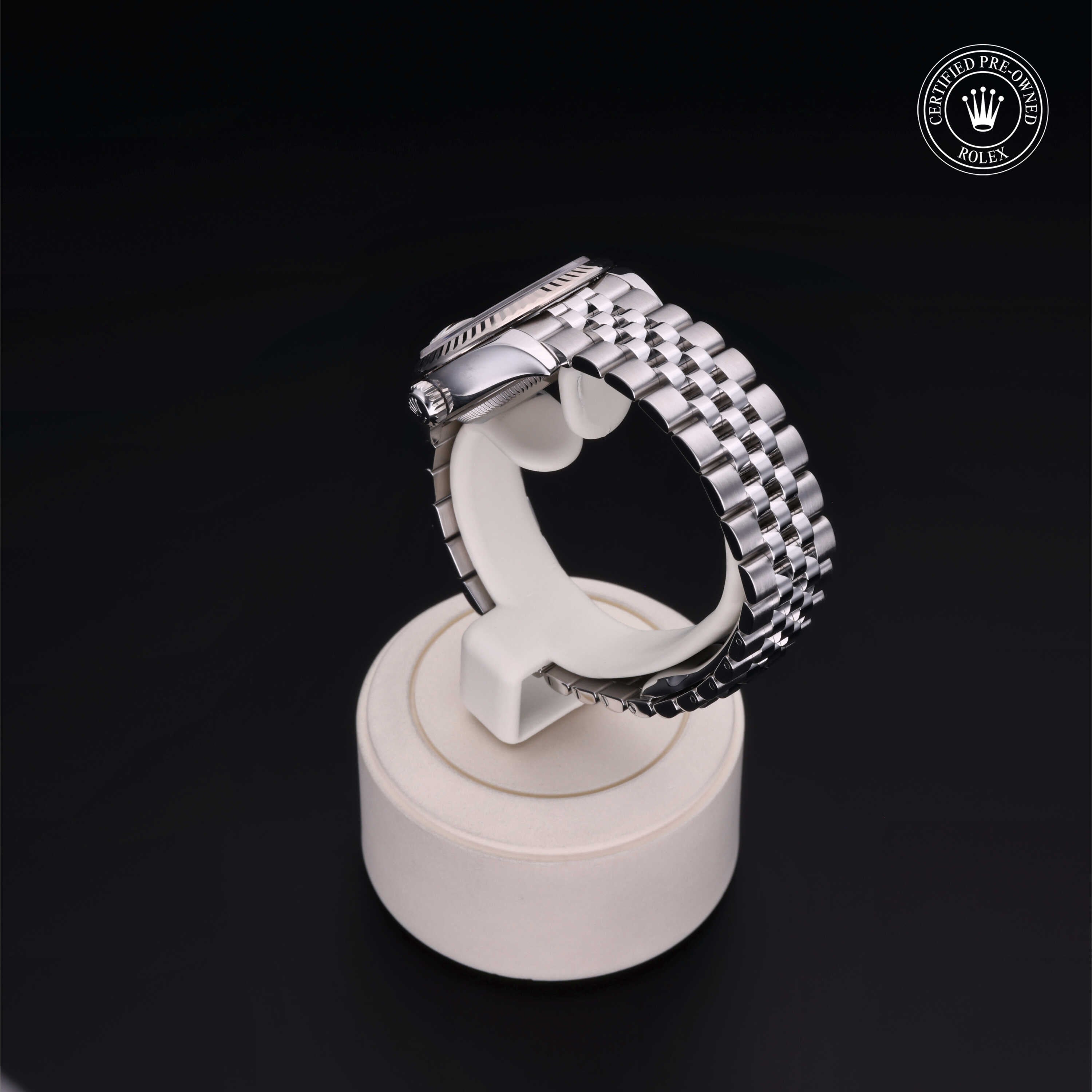 Rolex Certified Pre-owned Lady Datejust M279174-0005 front on black background