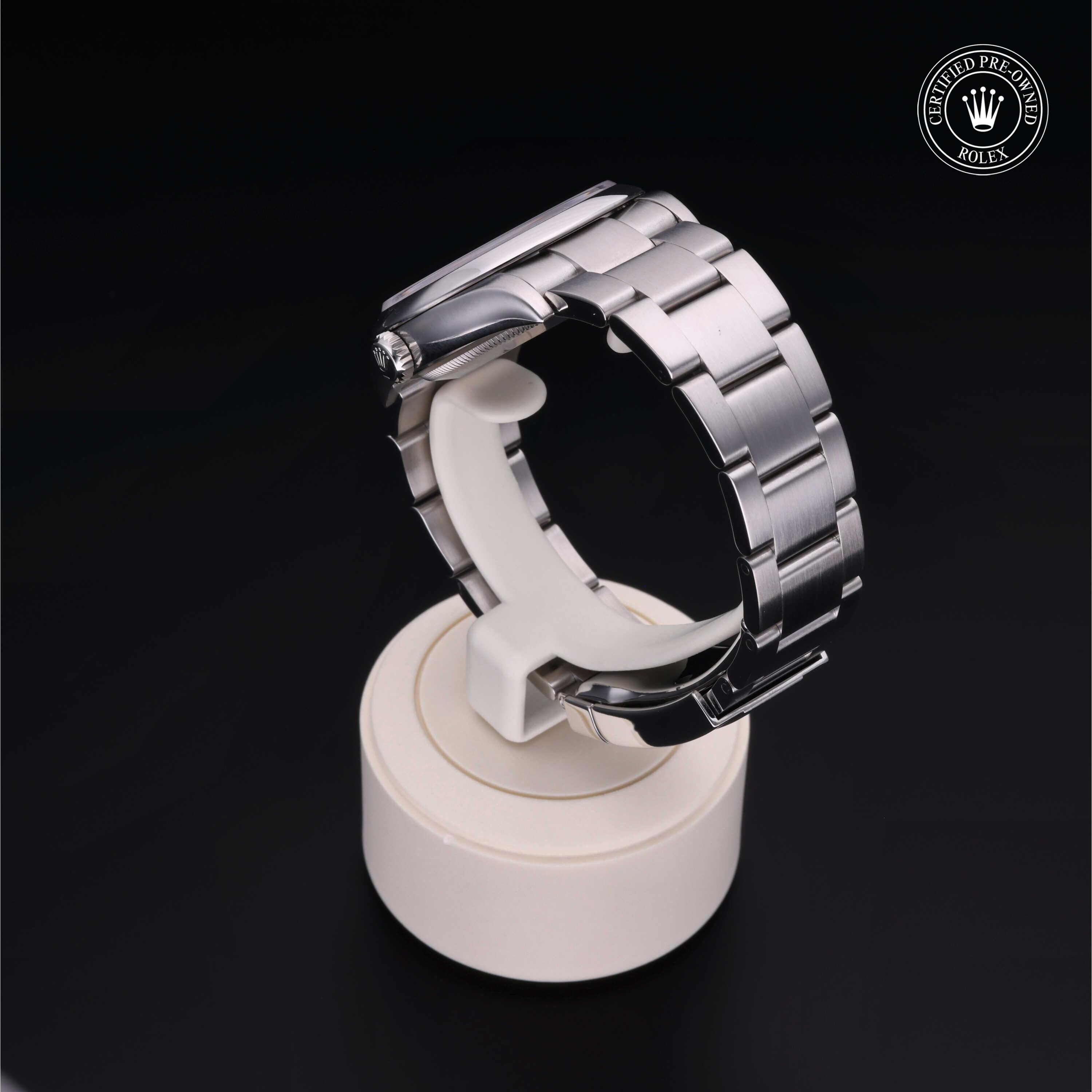 Rolex CPO Oyster Perpetual M126000 front on white background
