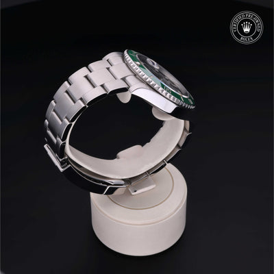 Rolex CPO Submariner M126610LV front on white background
