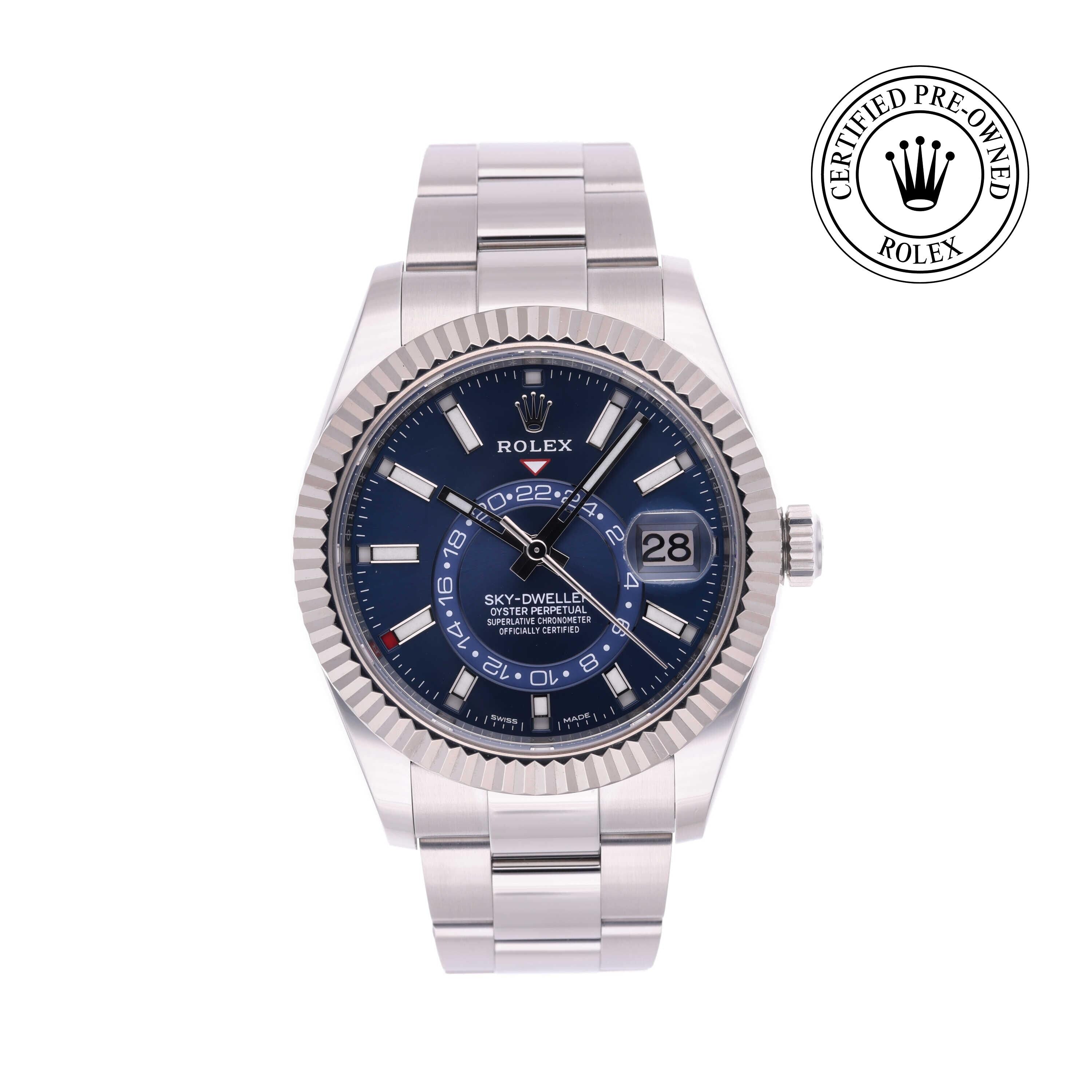Rolex Certified Pre-owned Sky-Dweller M326934-0003 front on white background