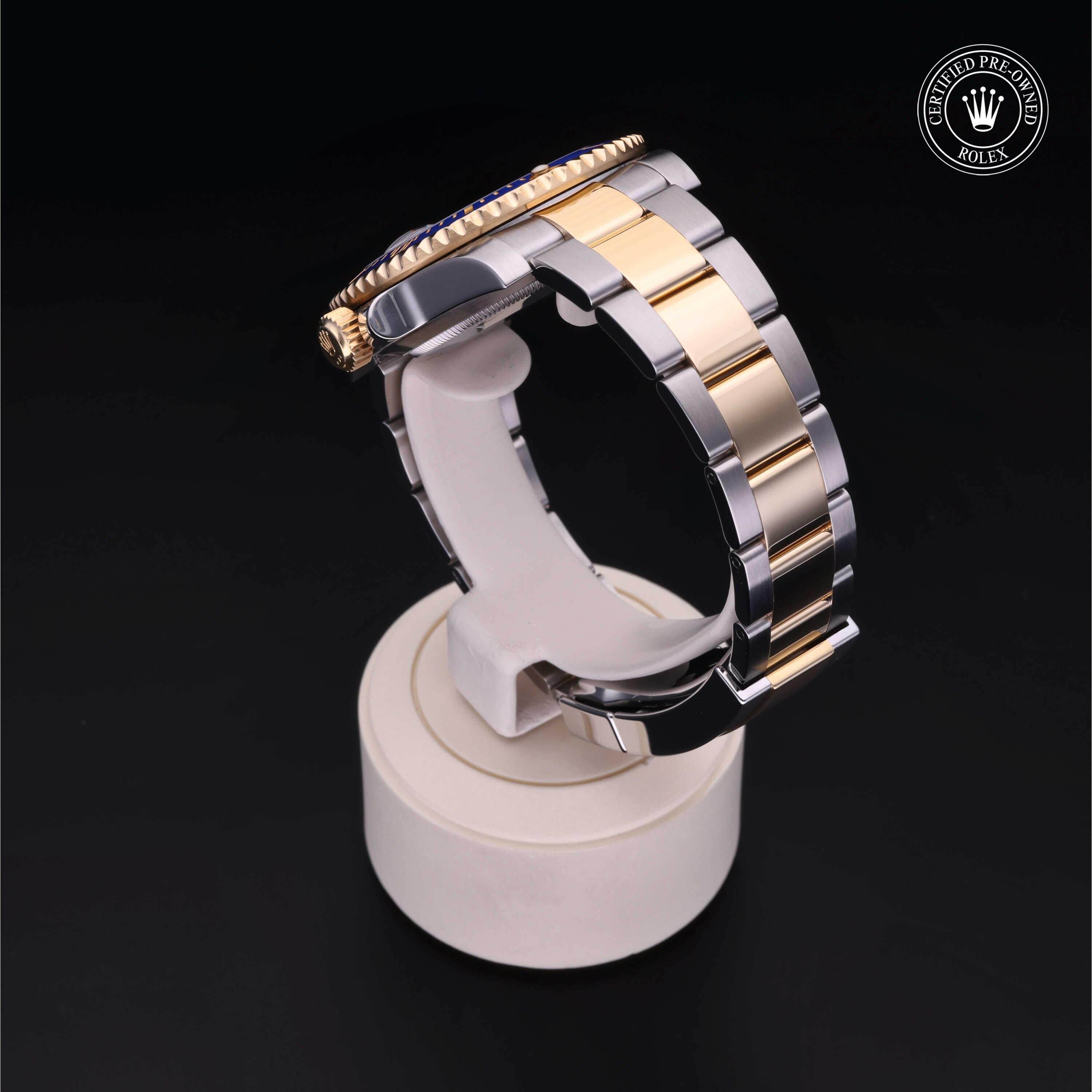 Rolex CPO Submariner M116613LB front on white background