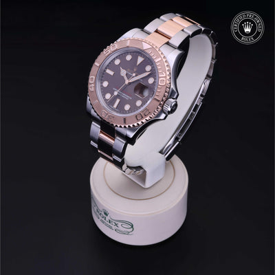 Rolex Certified Pre-owned Yacht-Master M116621-0001 front on black background
