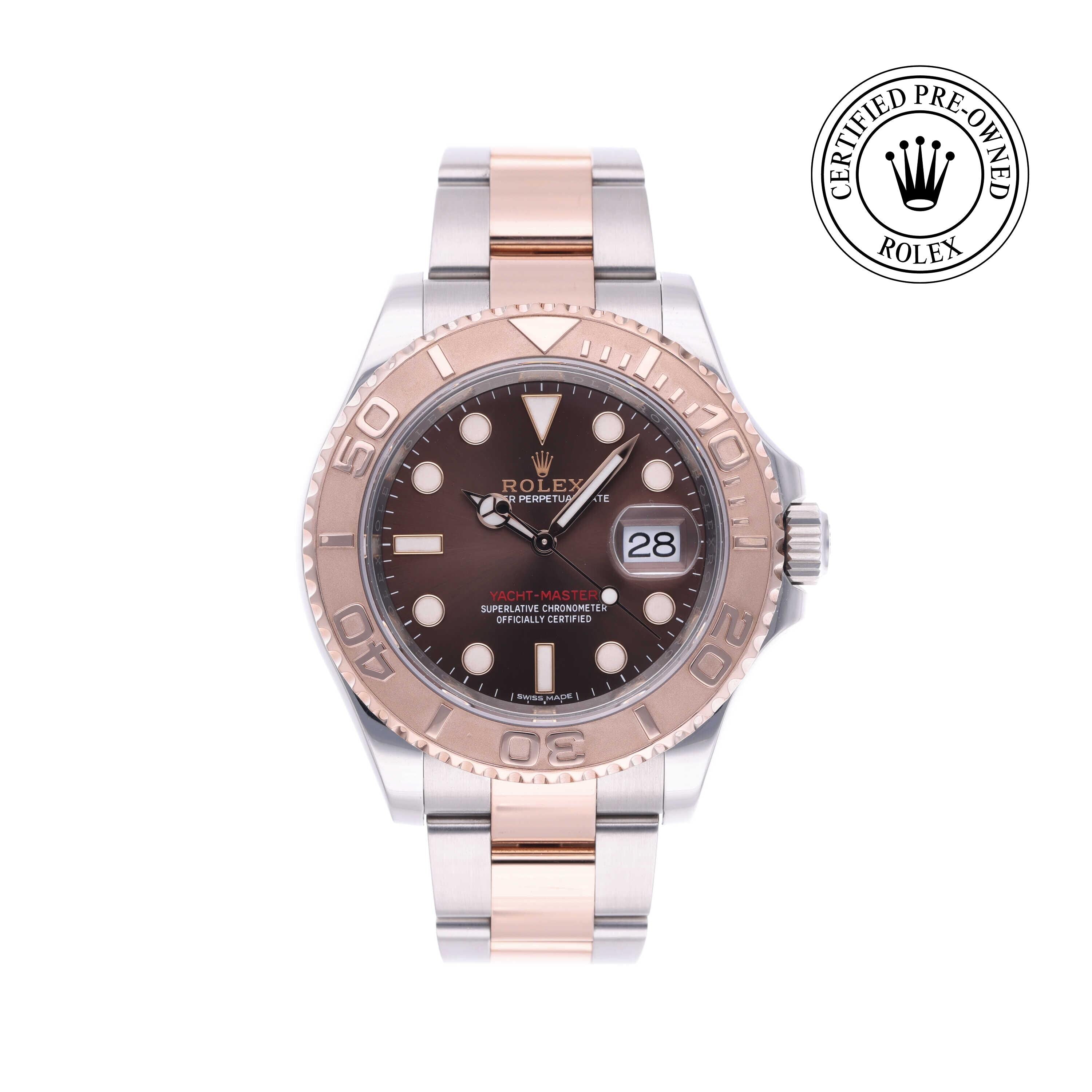 Rolex Certified Pre-owned Yacht-Master M116621-0001 front on white background