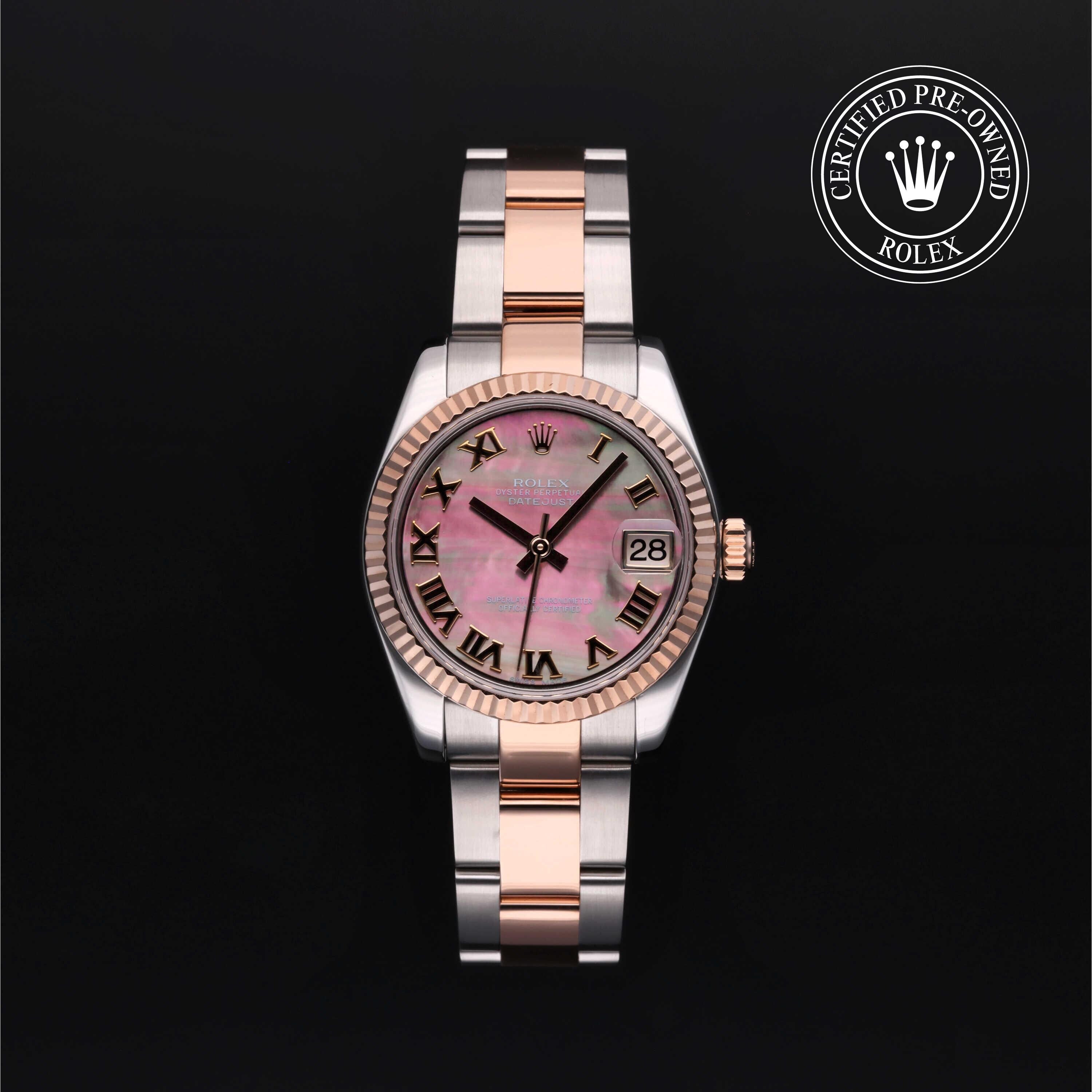 Rolex CPO Lady Datejust M178271 front on white background