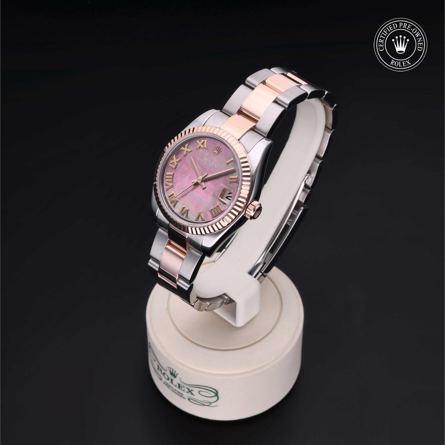 Rolex CPO Lady Datejust M178271 front on white background