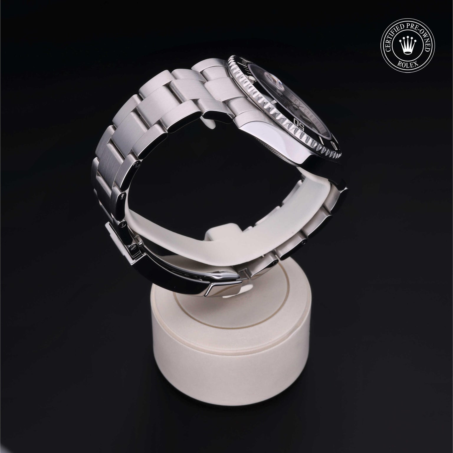 Rolex CPO Submariner M116610LN front on white background