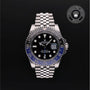 Rolex Certified Pre-owned GMT M126710BLNR-0002 front on black background