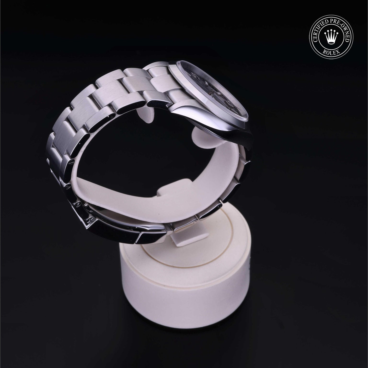 Rolex CPO Oyster Perpetual 124270 front on white background