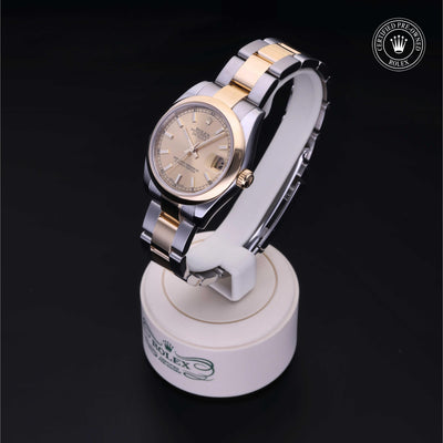 Rolex CPO Lady Datejust M178243 front on white background