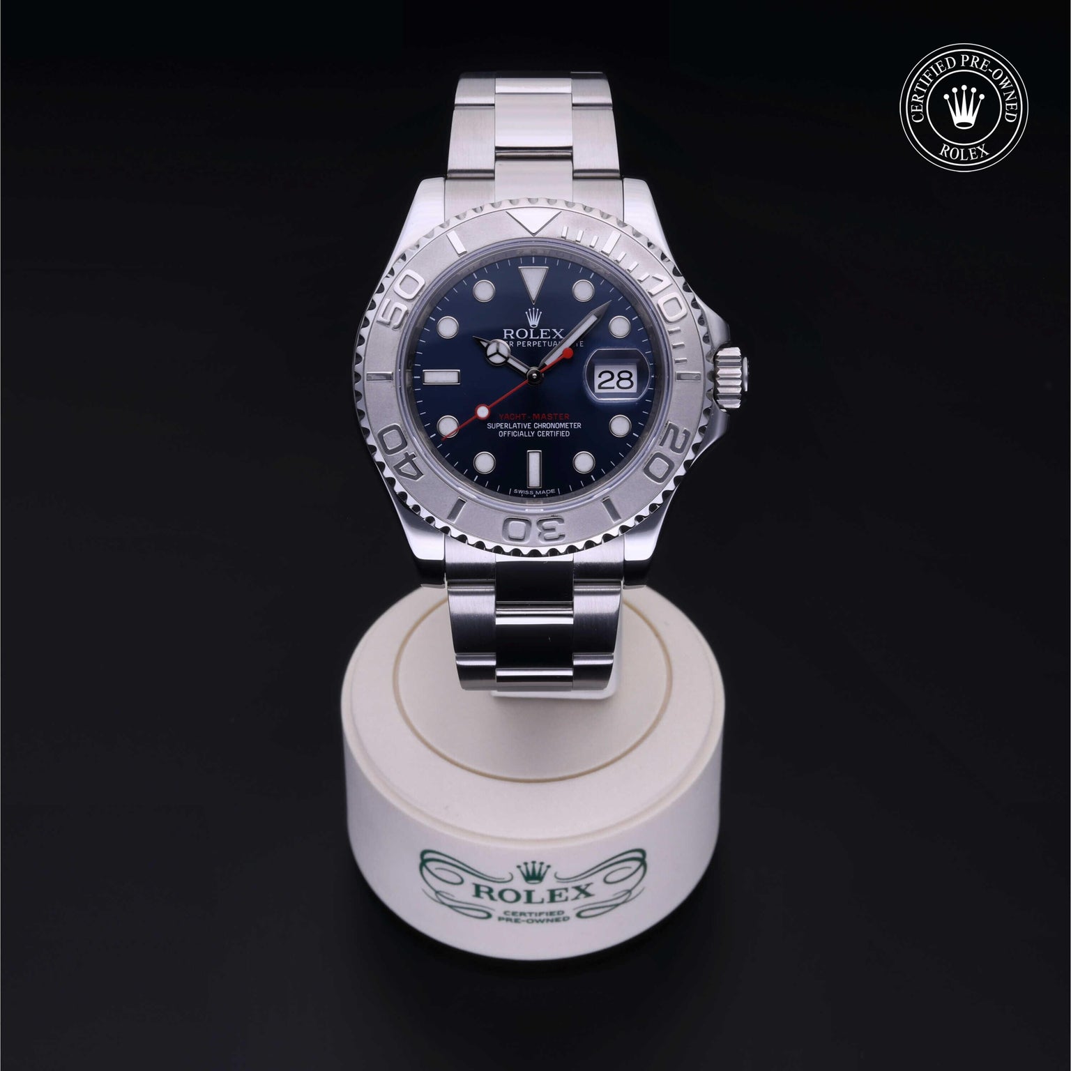 Rolex CPO Yacht-Master M116622 front on white background