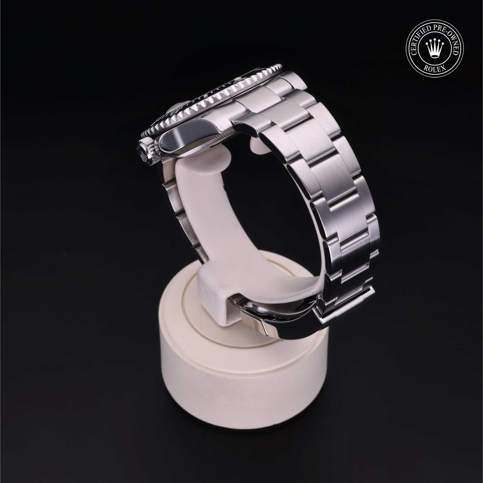 Rolex CPO Submariner M116610LN front on white background