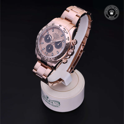 Rolex Certified Pre-owned Daytona M116505-0001 front on black background