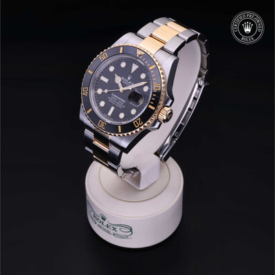 Rolex Certified Pre-owned Submariner M126613LN-0002 front on black background