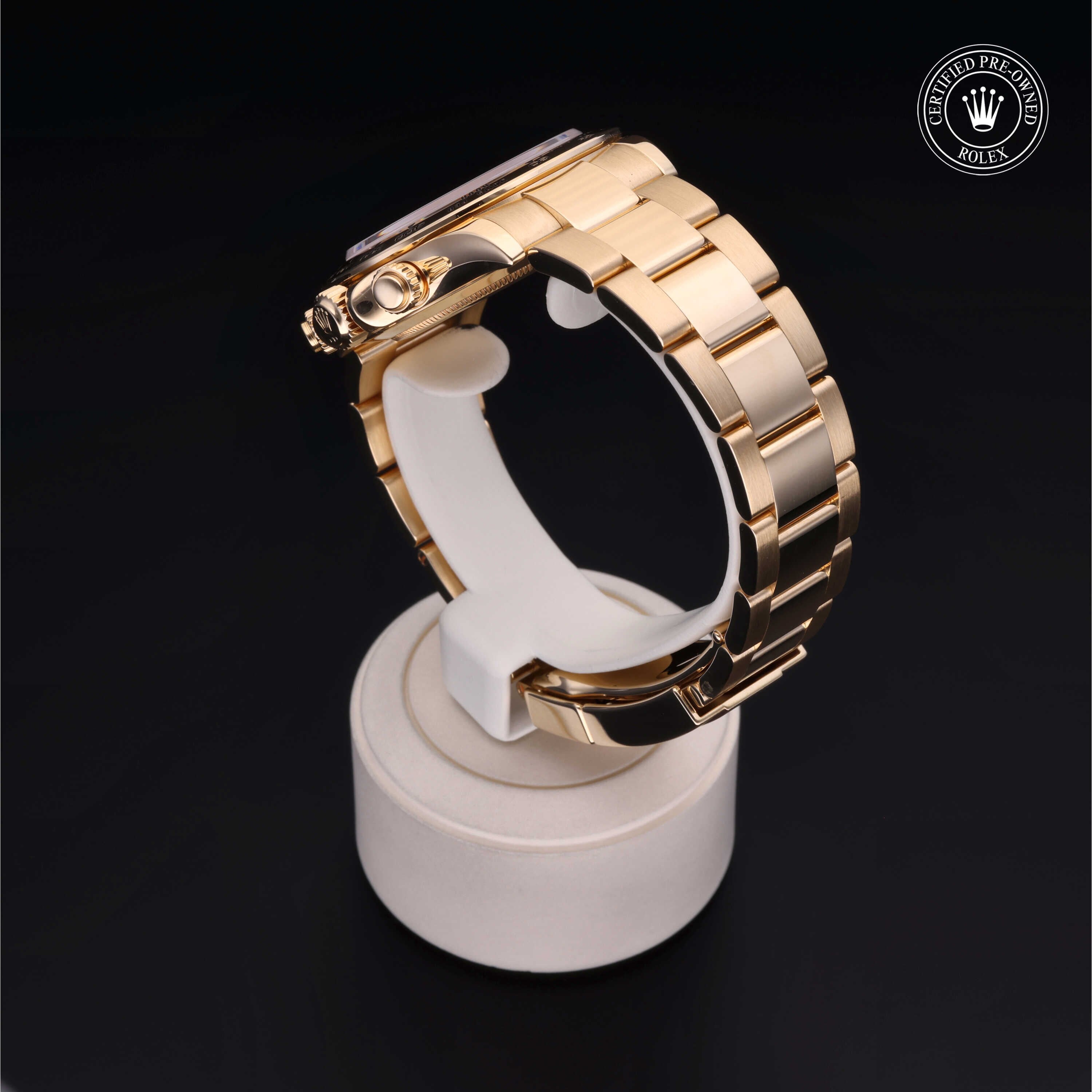 Rolex Certified Pre-owned Daytona M116508-0013 front on black background