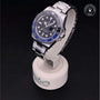 Rolex Certified Pre-owned GMT M116710BLNR-0002 front on black background