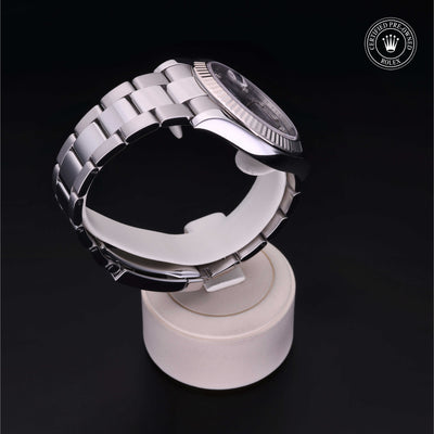 Rolex Certified Pre-owned Datejust M116334-0009 front on black background