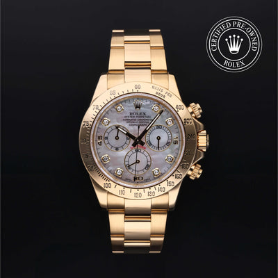Rolex CPO Daytona M116528 front on white background