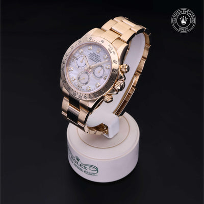 Rolex CPO Daytona M116528 front on white background