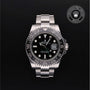 Rolex Certified Pre-owned GMT M116710LN-0001 front on black background