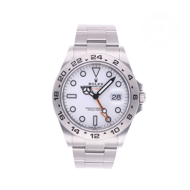 Rolex Certified Pre-owned Explorer M226570-0001 front on white background