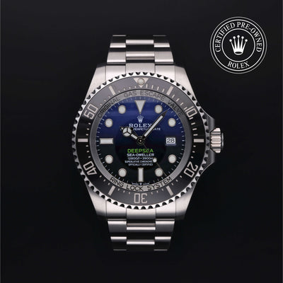 Rolex Certified Pre-owned Sea-Dweller M126660-0002 front on black background