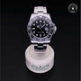 Rolex Certified Pre-owned GMT M116710LN-0001 front on black background
