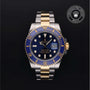 Rolex Certified Pre-owned Submariner M116613LB-0005 front on black background