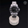 Rolex Certified Pre-owned GMT M116710LN-0001 front on black background