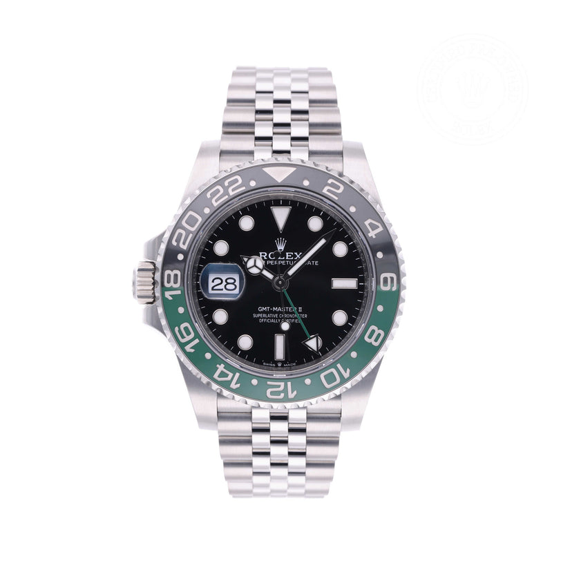 Rolex Certified Pre-owned GMT M126720VTNR-0002 front on white background