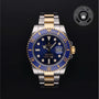 Rolex Certified Pre-owned Submariner M116613LB-0005 front on black background