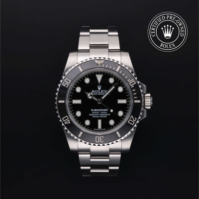 Rolex Certified Pre-owned Submariner M114060-0002 front on black background