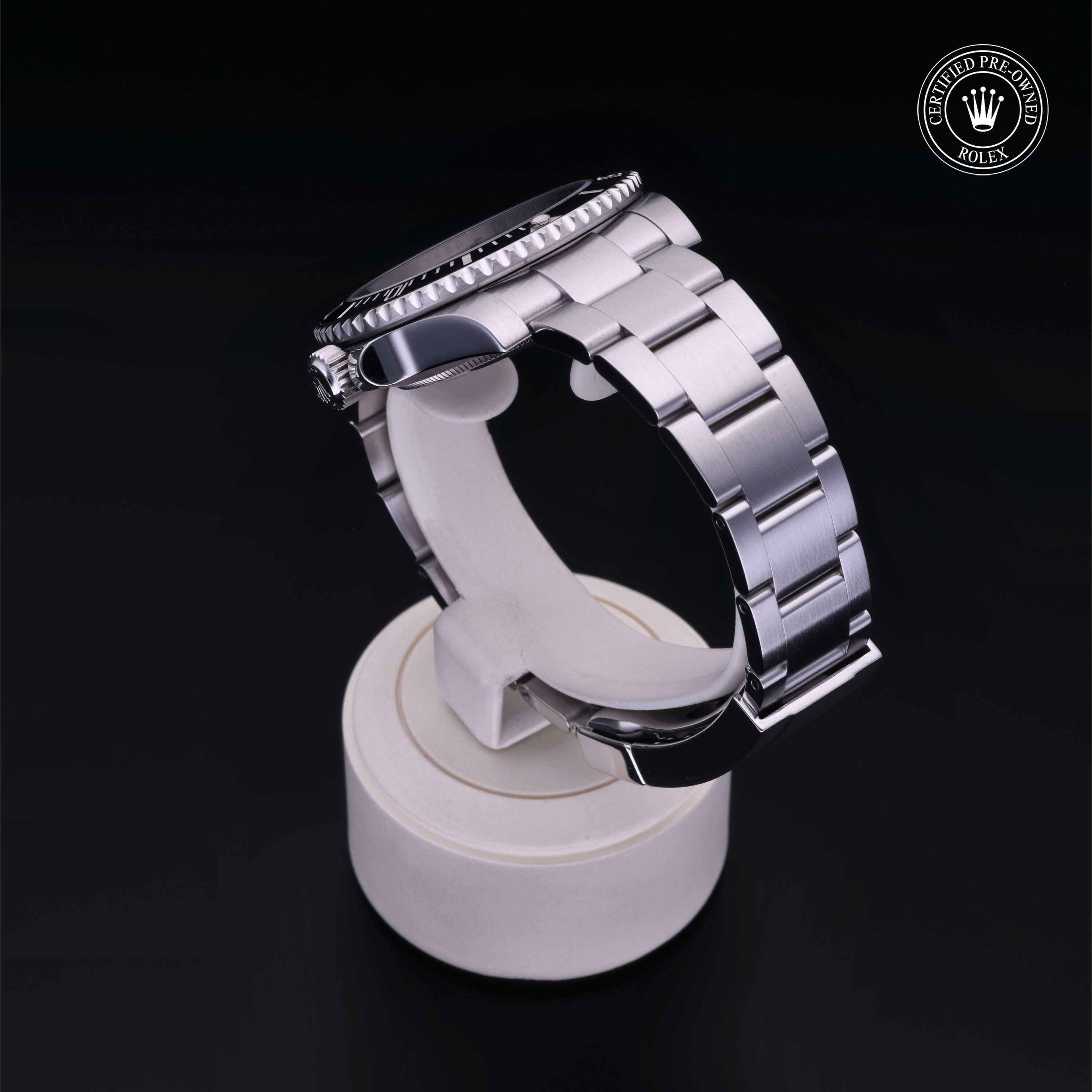 Rolex Certified Pre-owned Submariner M114060-0002 front on black background