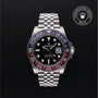 Rolex Certified Pre-owned GMT M126710BLRO-0001 front on black background